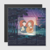 Thunder & Blitzkalender 2024 Magnetkarte (Vorne/Hinten)