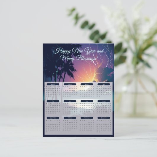 Thunder & Blitzkalender 2024 Postkarte (Stehend Vorderseite)