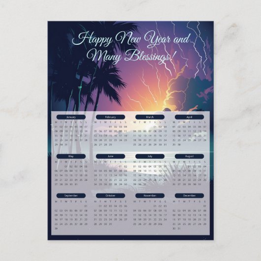 Thunder & Blitzkalender 2024 Postkarte (Vorderseite)