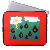Thunder Blume Spaß Comic Pop Kunst, Dichtung und M Laptopschutzhülle (Vorderseite)