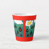 Thunder Blume Spaß Comic Pop Kunst, Dichtung und M Milchtasse (Vorderseite)