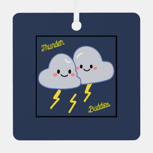 Thunder Buddies Ornament Aus Metall (Vorderseite)