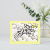 Thunder Bunny Postkarte (Stehend Vorderseite)