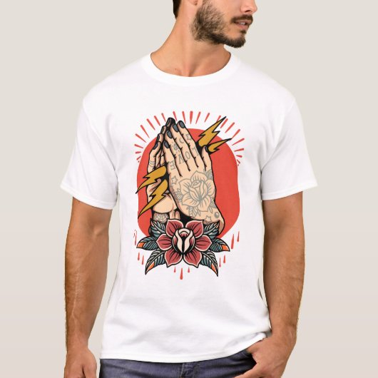 Thunder Catcher altes Tätowierdesign T-Shirt (Vorderseite)