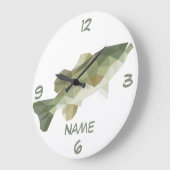 Thunder_Cove fischen Große Wanduhr (Winkel)