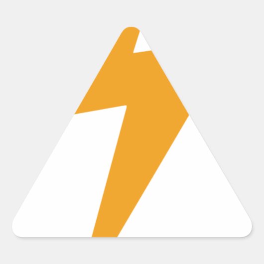 Thunder Energy Yellow Print Dreieckiger Aufkleber (Vorderseite)