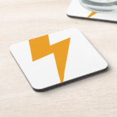 Thunder Energy Yellow Print Getränkeuntersetzer (Linke Seite)