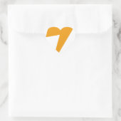 Thunder Energy Yellow Print Herz-Aufkleber (Tasche)