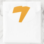 Thunder Energy Yellow Print Ovaler Aufkleber (Tasche)