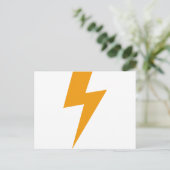 Thunder Energy Yellow Print Postkarte (Stehend Vorderseite)