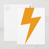 Thunder Energy Yellow Print Postkarte (Vorne/Hinten)