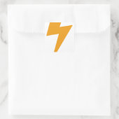 Thunder Energy Yellow Print Quadratischer Aufkleber (Tasche)