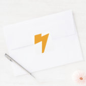 Thunder Energy Yellow Print Quadratischer Aufkleber (Umschlag)