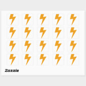 Thunder Energy Yellow Print Quadratischer Aufkleber (Blatt)