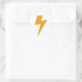 Thunder Energy Yellow Print Quadratischer Aufkleber (Tasche)
