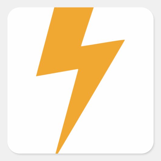 Thunder Energy Yellow Print Quadratischer Aufkleber (Vorderseite)