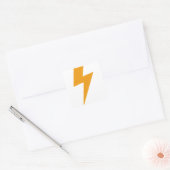 Thunder Energy Yellow Print Quadratischer Aufkleber (Umschlag)