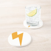 Thunder Energy Yellow Print Sandstein Untersetzer (Seite)