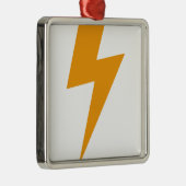 Thunder Energy Yellow Print Silbernes Ornament (Rechts)