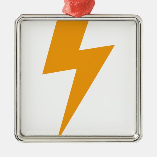 Thunder Energy Yellow Print Silbernes Ornament (Vorne)