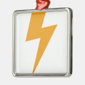Thunder Energy Yellow Print Silbernes Ornament (Links)