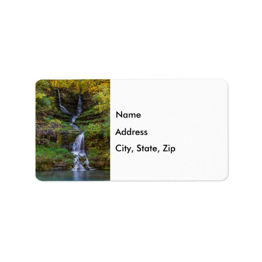 Thunder Falls Painterly Address Label Adressaufkleber (Vorne)