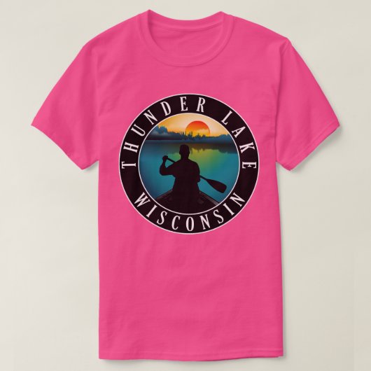 Thunder Lake Wisconsin Canoeing T-Shirt (Design vorne)