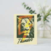 Thunder Lion Postkarte (Stehend Vorderseite)