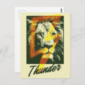 Thunder Lion Postkarte (Vorne/Hinten)