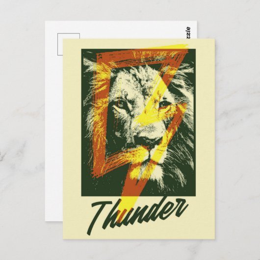 Thunder Lion Postkarte (Vorne/Hinten)