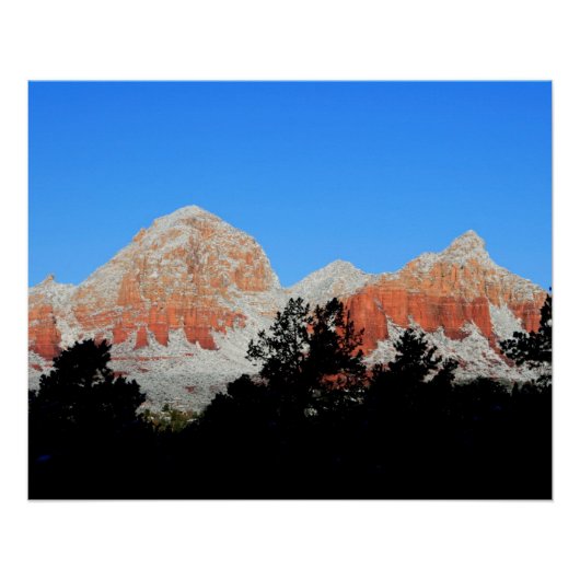 Thunder Mountain im Schnee Poster (Vorderseite)