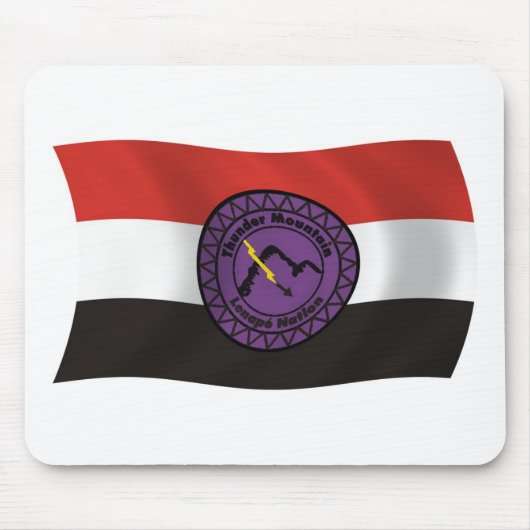 Thunder Mountain Lenape Nation Flag-Mauspad Mousepad (Vorne)