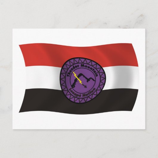 Thunder Mountain Lenape Nation Flag Postkarte (Vorderseite)