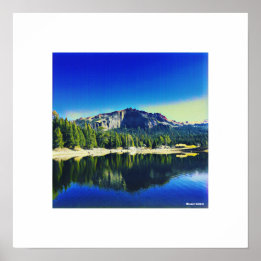 Thunder Mountain über dem Silver Lake Poster