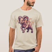 Thunder Ram - Elektrische Pixel Art T-Shirt (Vorderseite)