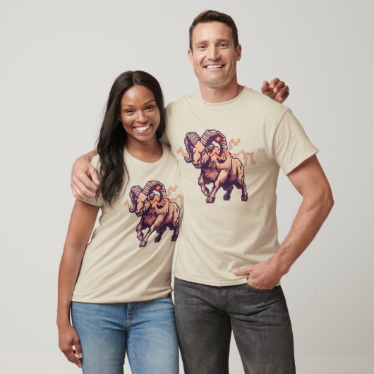 Thunder Ram - Elektrische Pixel Art T-Shirt (Unisex)