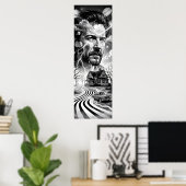 Thunder Road Dreamscape in Noir Poster (Heimbüro)