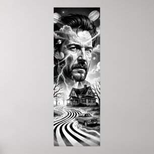 Thunder Road Dreamscape in Noir Poster