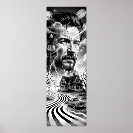 Thunder Road Dreamscape in Noir Poster (Vorne)