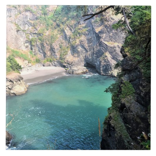 Thunder Rock Cove, Samuel H. Boardman, Oregon Fliese (Vorderseite)