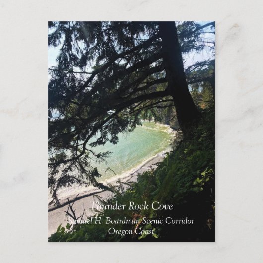 Thunder Rock Cove, Samuel H. Boardman, Oregon Post Postkarte (Vorderseite)