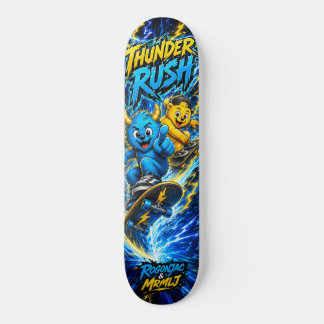 Thunder Rush Electric Blue Monster Skate Grafik Skateboard