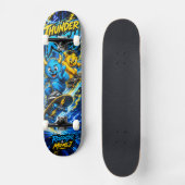 Thunder Rush Neon Blitz Street Skate Kunst Skateboard (Vorderseite)