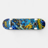 Thunder Rush Neon Blitz Street Skate Kunst Skateboard (Horizontal)