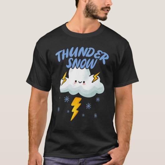 Thunder Snow Ice Cold Snowy Winter Season T-Shirt (Vorderseite)