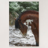 Thunder Snow Mustang Stallion Puzzle (Vertikal)