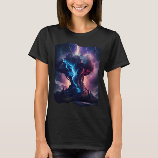 Thunder Surreal Artwork T-Shirt (Vorderseite)