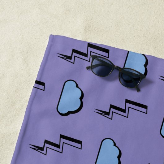 Thunder und Blitzgrafik Strandtuch (Beispiel)