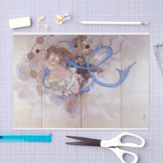 Thunder von Tomita Keisen Seidenpapier (Handwerk)