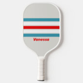 Thunderbird Across Striping mit Name Pickleball Schläger (Rückseite)
